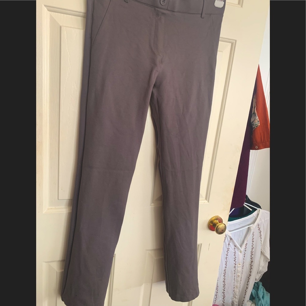 Betabrand DPYP Classic Straight Leg Taupe / Gray Pants SZ Large Petite
